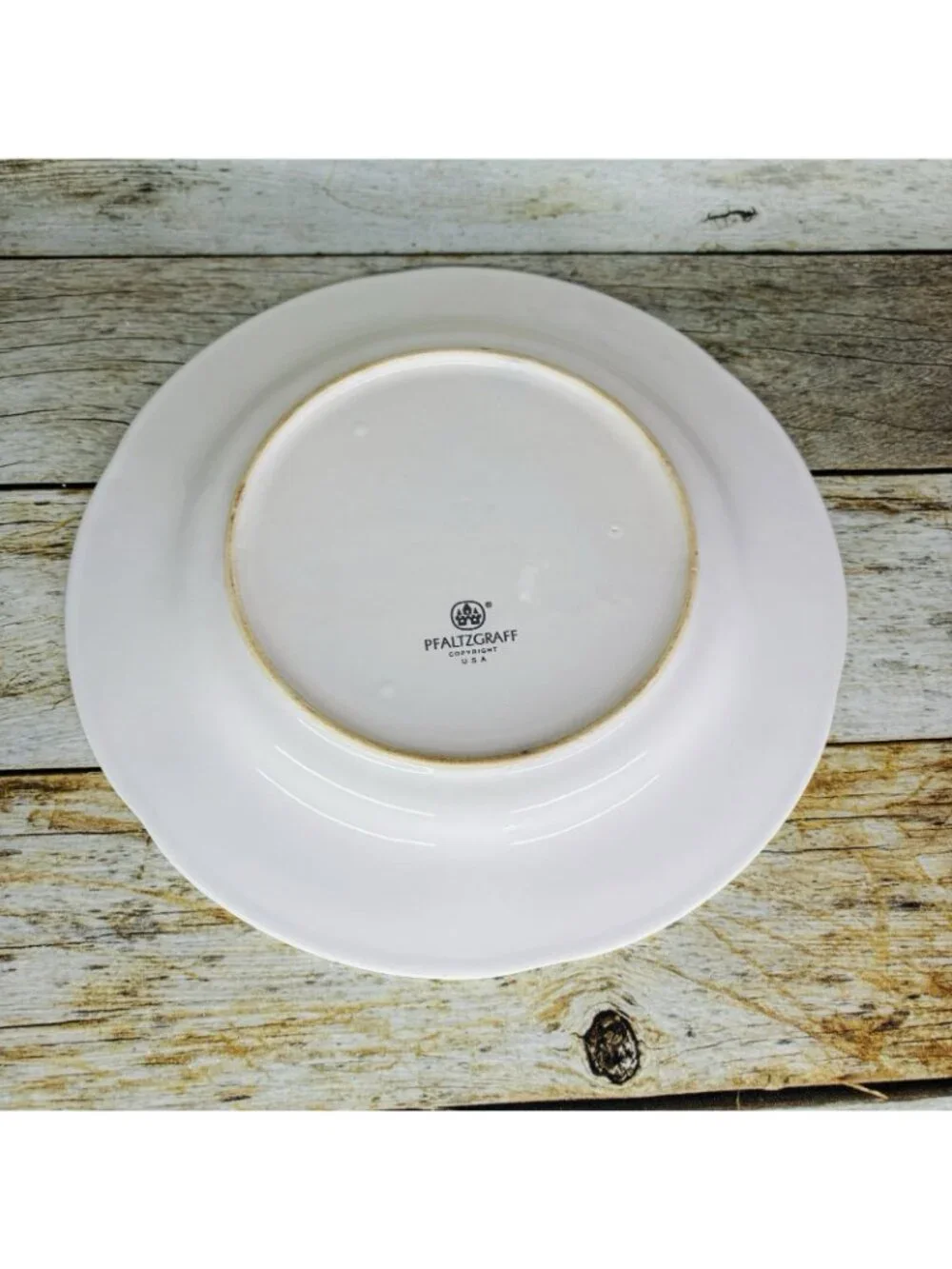 Pfaltzgraff GRAPEVINE Purple Pink Floral Stoneware Embossed Dinner Plates Set 4